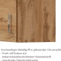 Held Möbel Eckhängeschrank Sorrento in Wotaneiche Optik mit Metallgriff.