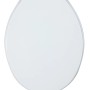 Weißer WC-Sitz Aurora aus Thermoplast, ovale Form, für Standard-WCs.