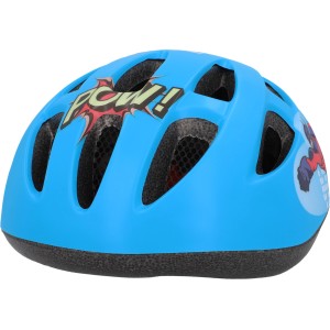 Blauer Fischer Kinderfahrradhelm Comic (Größe S/M) mit Comic-Motiven.