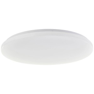 Weiße, runde LED-Deckenleuchte Leonie mit RGB-Funktion, Durchmesser 49 cm.