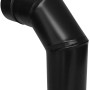 Firefix 90 Grad Bogen, schwarz, für Pelletofenrohr, 80mm Durchmesser.