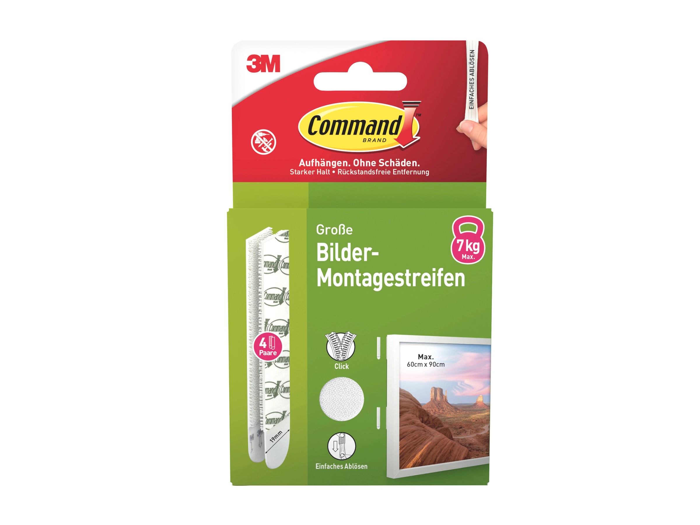 Command Klebe- Und Montage-Nachfüllstreifen Mittel, 8 Stück, Weiß, Für Beschädigungsfreie Befestigung Und Rückstandsfreies Ablösen