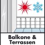Symbolbild: Balkone & Terrassen, geeignet für Innen- und Außenbereich, Sonne und Frost.