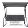 Anthrazitfarbenes Kissen für Hollywoodschaukel, 160x50x7cm, für 3-Sitzer Gartenschaukel.