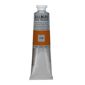 Tube Lukas Cryl Studio Acrylfarbe Terra di Siena gebrannt, 75ml, für Künstlerbedarf.