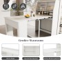 okwish Esstisch Rechteckig mit Stauraum/Stauschrank Einweg-Ausziehtisch 52/133 x 80 cm Weiß_6