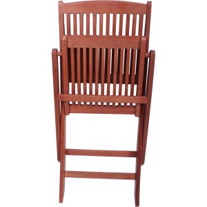 Zusammengeklappter Klappstuhl Stockholm, 2er-Set aus Eukalyptusholz für den Garten.
