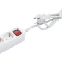 Weiße 3-fach Steckdosenleiste mit Schalter und 1,4m Kabel für den Innenbereich.