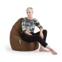 Brauner Sitting Point Sitzsack Brava, 120 l, mit sitzender Person. Gemütlicher Sitzsack für Kinderzimmer.