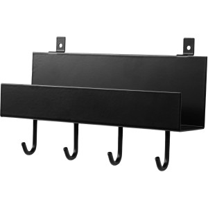 DenPanels Regal schwarz mit 4 Stiften 21,5 cm inkl. Schrauben