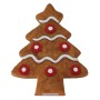Deko-Weihnachtsfigur: Pfefferkuchen-Tanne (15,5 cm) in Braun-Weiß für die Gartendekoration.