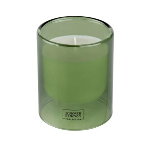 Schöner Wohnen Duftkerze Basil L im grünen Glas, 9x11cm. Duftkerze mit Basilikum Duft.