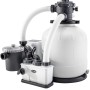 Intex Krystal Clear Sandfilteranlage mit Salzwassersystem ECO-20220-2, bestehend aus Filterpumpe und Elektrolyse-System.