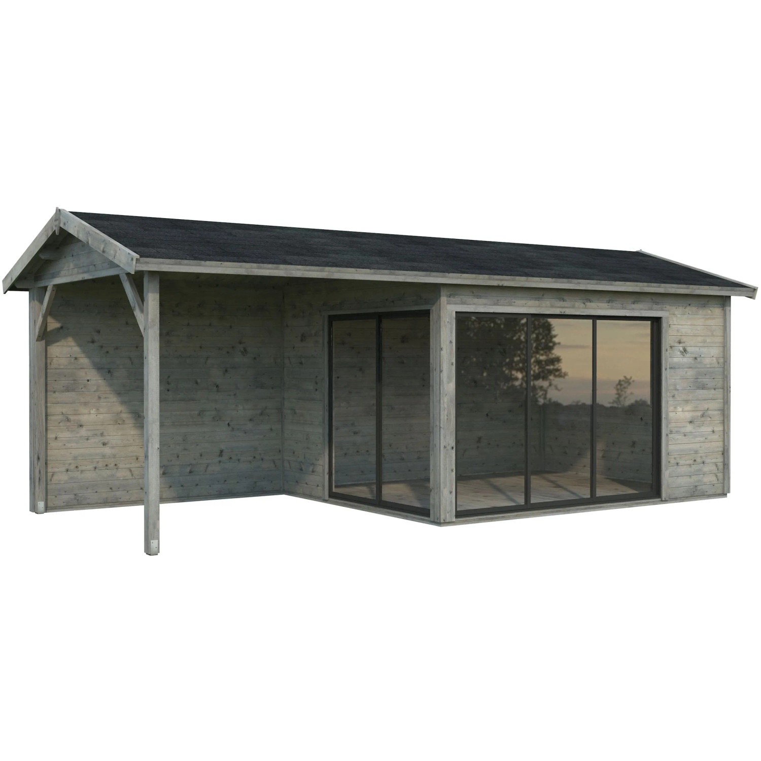 Palmako Gartenhaus Amanda Slide Plus 668 x 300 cm Grau FSC® kaufen bei OBI