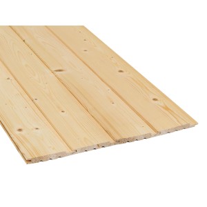 Profilholz Helsinki Fichte/Tanne, Nut und Feder, 12,5x96x1800 mm, unbehandelt.