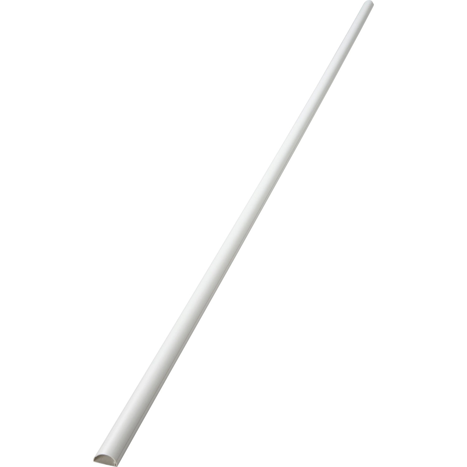 Weißer D-Line Kabelkanal, 16x8 mm, 2 m lang, zur dezenten Kabelverlegung.