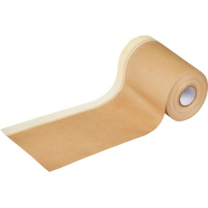 Braunes LUX-TOOLS 2-in-1 Krepp und Papier, 18 cm x 25 m, Rolle zum Abdecken und Abkleben.
