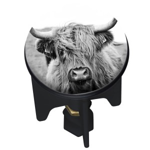 Wenko Waschbeckenstöpsel Pluggy Yak mit Büffel-Motiv, mehrfarbig.