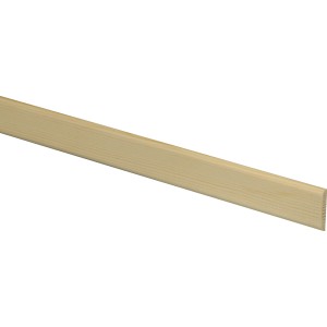 Tapetenleiste aus Fichte/Kiefer, 4x29x2400 mm, zur Abdeckung von Tapetenübergängen.