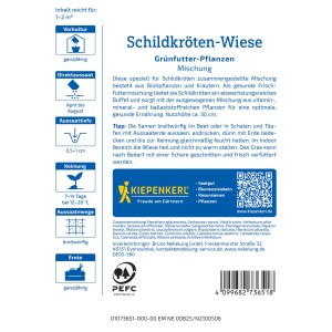 Kiepenkerl Schildkrötenmischung Saatgut für Grünfutter-Pflanzen im Detail.