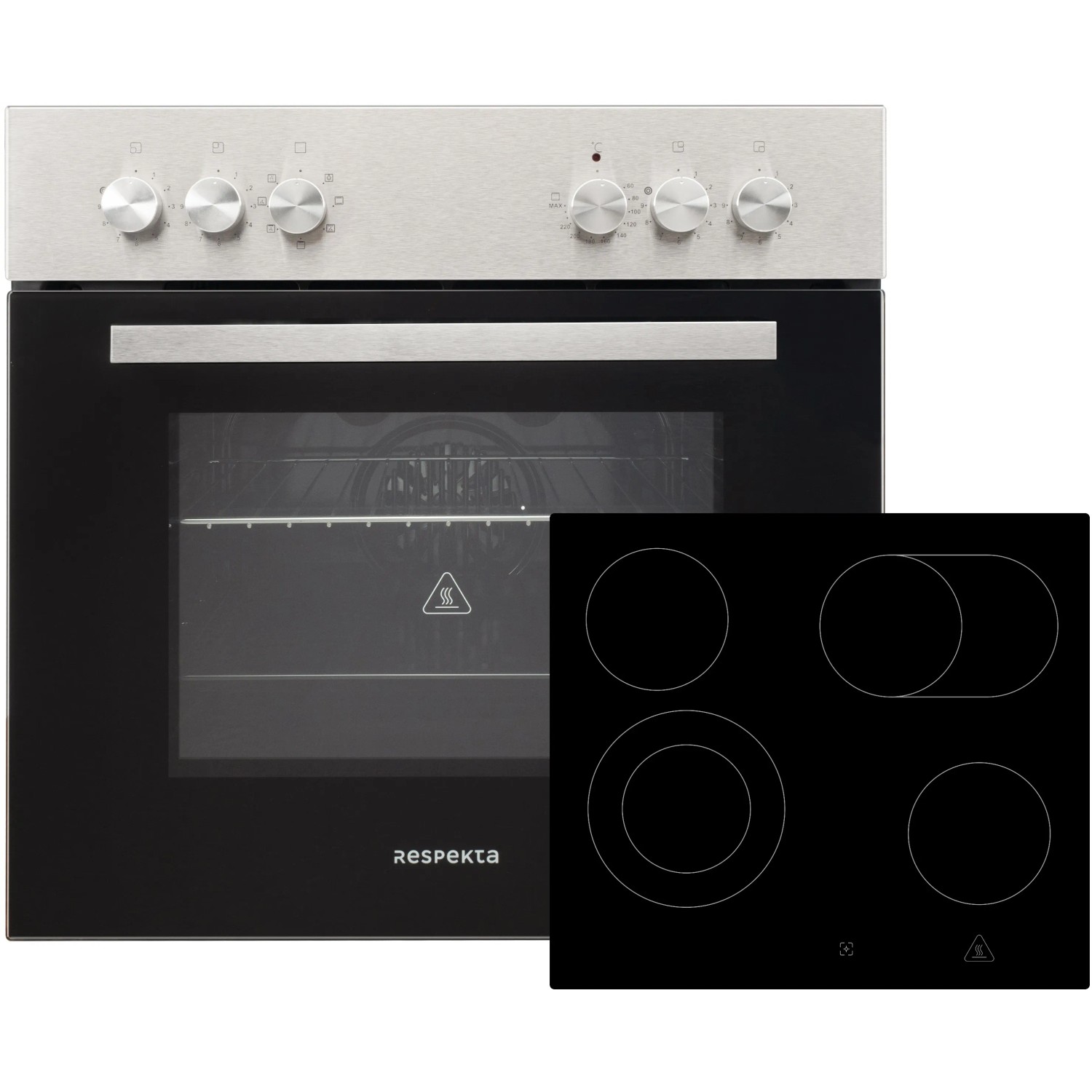 Respekta Herd-Set: Einbauherd mit Glaskeramikkochfeld für die Marleen Küchenzeile.