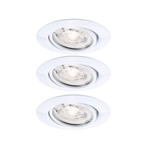 Paulmann LED-Einbau-Set Base GU10 Flat Weiß 3 x 4 W 2700 K
