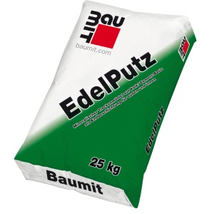 Sack Baumit Scheibenputz, 2 mm, Weiß, 25 kg. Mineralischer Edelputz für Fassaden und Innenräume.