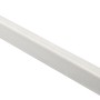 Weißes, mattes Winkelprofil aus PVC, 10 mm x 2,5 m, für Fliesenschienen.
