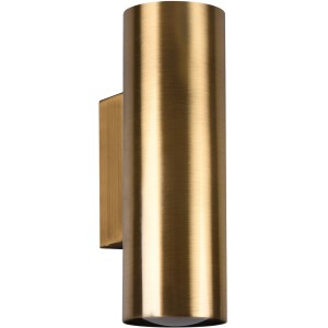 2-flammige Wandleuchte Marley in Altmessing für Wohn- und Schlafbereich.