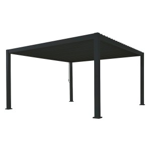 Best Freizeitmöbel Terrassenüberdachung Cadiz, 300x400x250 cm, mit Lamellendach und Aluminiumgestell.