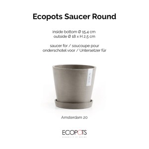 Ecopots Untersetzer Ø Braungrau 20 cm