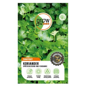 GROW by OBI Koriander Samen, geeignet für den Anbau im Innen- und Außenbereich.