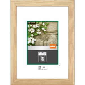 OBI Holz-Wechselrahmen Natur, 21x29,7 cm, FSC®-zertifiziert. Bilderrahmen für Fotos und Drucke.