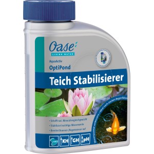 Oase AquaActiv OptiPond Teich Stabilisierer 500ml Flasche zur Teichpflege.