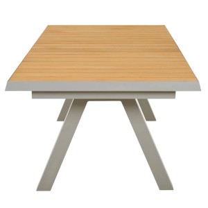 Siena Garden Gartentisch ausziehbar HPL Seidengrau 100 cm x 200 cm