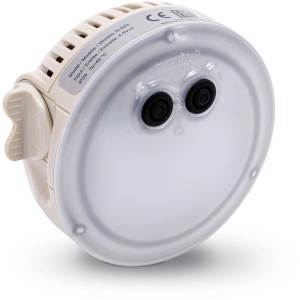 Intex LED Poolbeleuchtung PureSpa Bubble, Kunststoff weiß, 12x12x6,5cm.