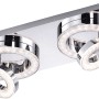 Moderne LED-Deckenleuchte Tim Chrom mit Kristalloptik, dreh- und schwenkbar. Ideal als Wohnraumbeleuchtung.