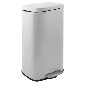 Weißer Spirella Kosmetikeimer Akira, 50 l, mit Pedal und Inneneimer.