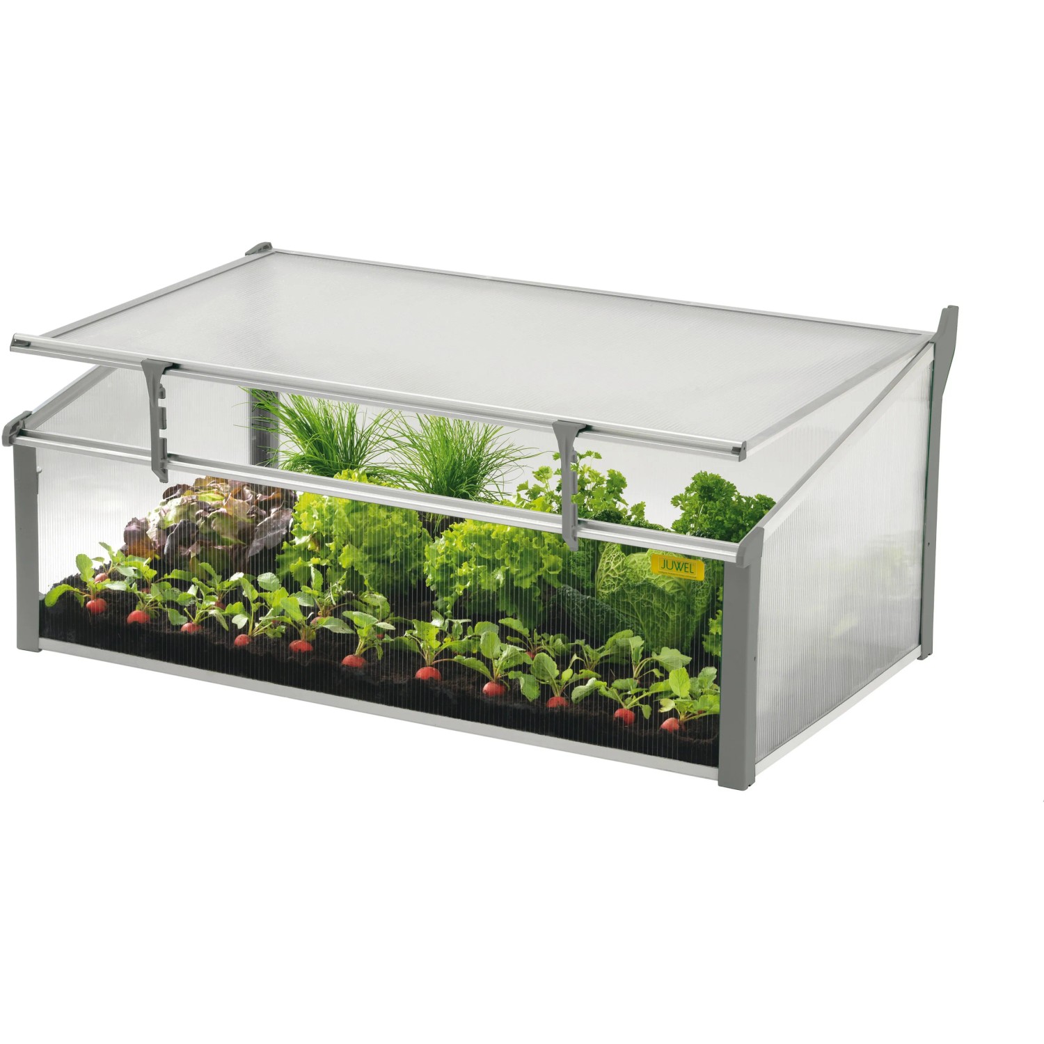 JUWEL Comfort Easy-Fix Lit De Culture 120x100 Cm – Châssis Aluminium & Panneaux Polycarbonate – Fenêtre Ouvrante