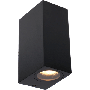 LED`s light Außen-Wandleuchte Eckig 2-flammig Schwarz