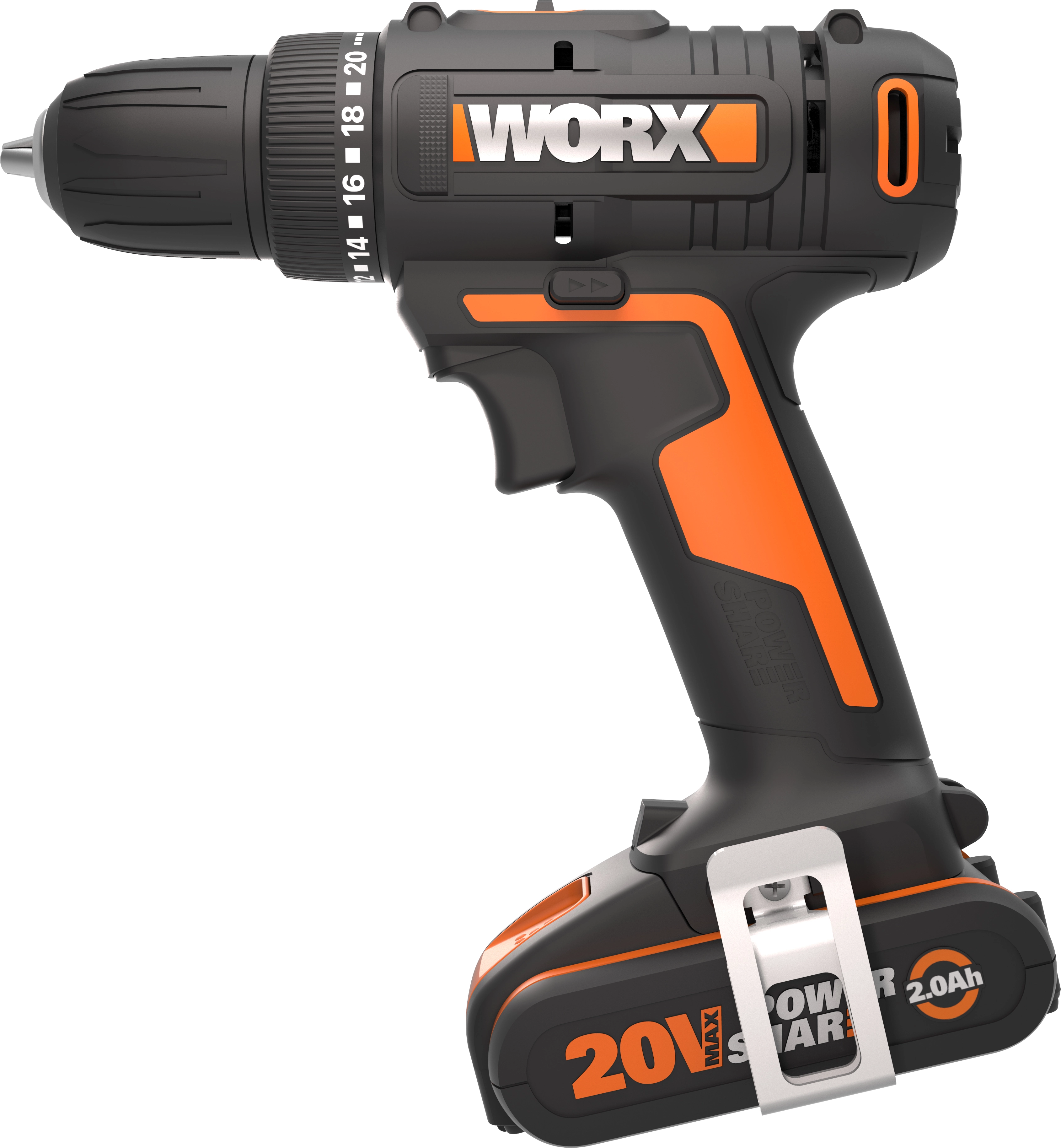 Worx 20 V Akku Bohrschrauber WX100 inkl. 2 Ah Akku mit Tasche