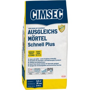 Sack Cimsec Ausgleichsmörtel Schnell 5kg. Schnellhärtende Ausgleichsmasse für Wand- und Bodenflächen.