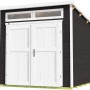 Modernes, lasiertes Weka Gartenhaus 264 mit Pultdach und Doppeltür. Ideal zur Aufbewahrung im Garten.