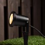 Schwarze LED's Work Außenleuchte mit Erdspieß für den Garten.
