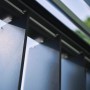 Biohort Lamellenseitenwand für Pergola, dunkelgrau-metallic, Wind- und Wetterschutz.