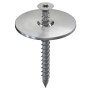 GS Terrassen Haltescheibe mit Bohrschraube, silberfarben, für Gitterrost-Wabe (Ø 145 mm).