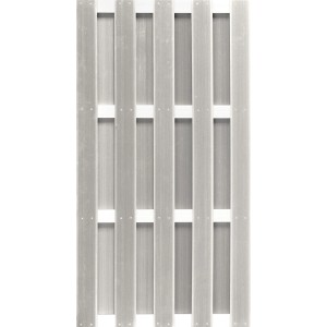 Elephant WPC Zaun Grace Line Grau 180 cm x 90 cm x 3,3 cm