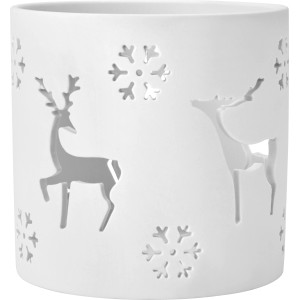 Teelichtglas Keramik Weiß Matt 3-fach sortiert Ø 10 cm x 10 cm