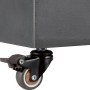 Detailaufnahme Pflanztopf Granit mit Rollen, feststellbar für flexible Gartengestaltung.