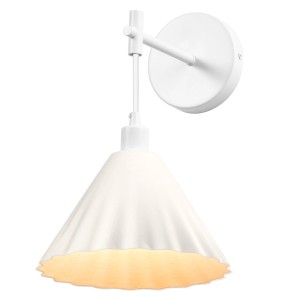 Weiße Ledvance Wandleuchte Decor Pulp, 33 cm, für E14/E27 Leuchtmittel. Moderne Wandlampe für Innenräume.